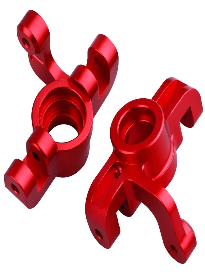 FriHobby Aluminum Front Spindle and Carrier Set for 1/10 Losi Tenacity All: Steering Knuckles & C-Hubs for Tenacity TT Pro 4WD SCT/DB Pro Lasernut U4 Upgrades, Replaces LOS234018 (Red) - Image 4